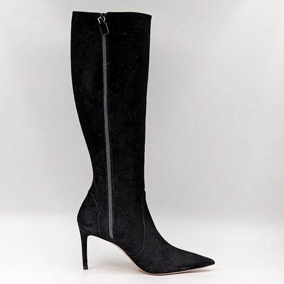 Stuart Weitzman Women 85 To the Knee Black Strech Suede Stiletto Boots Size 7.5 - Picture 13 of 13